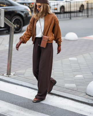 88 Бомбер з замши